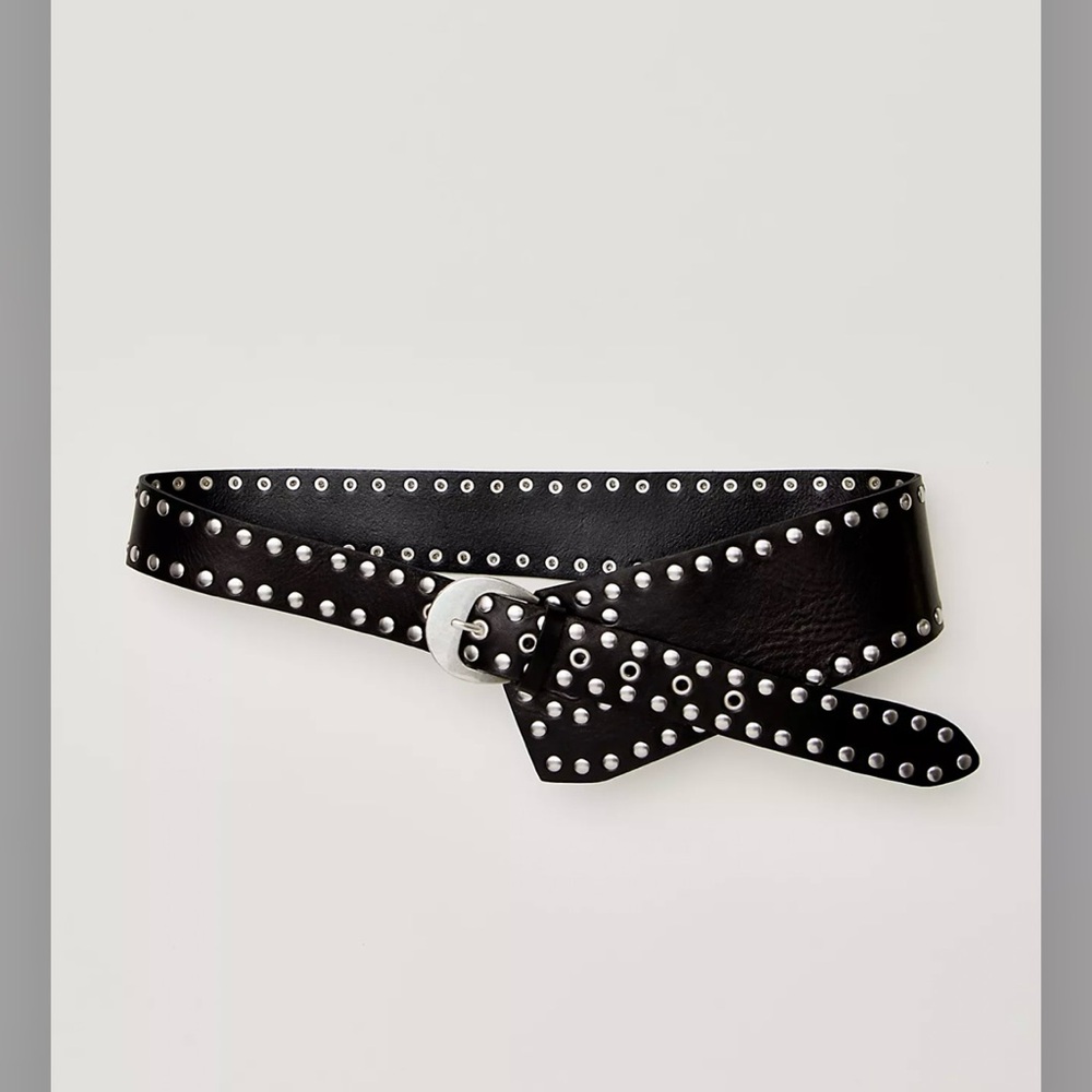 Free People Black Studded Belt